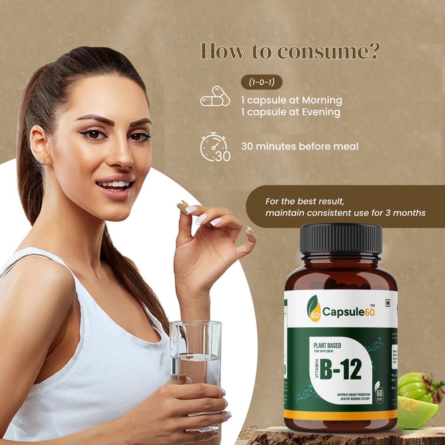 Plant-Based Vitamin B12 Capsules