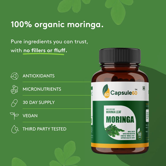 Moringa Capsules – Organic Energy & Immunity Booster