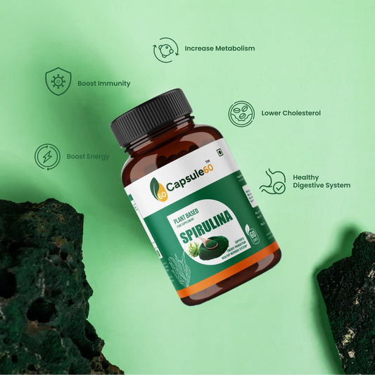 Organic Spirulina Capsules – 100% Vegan Superfood for Energy, Immunity & Detox