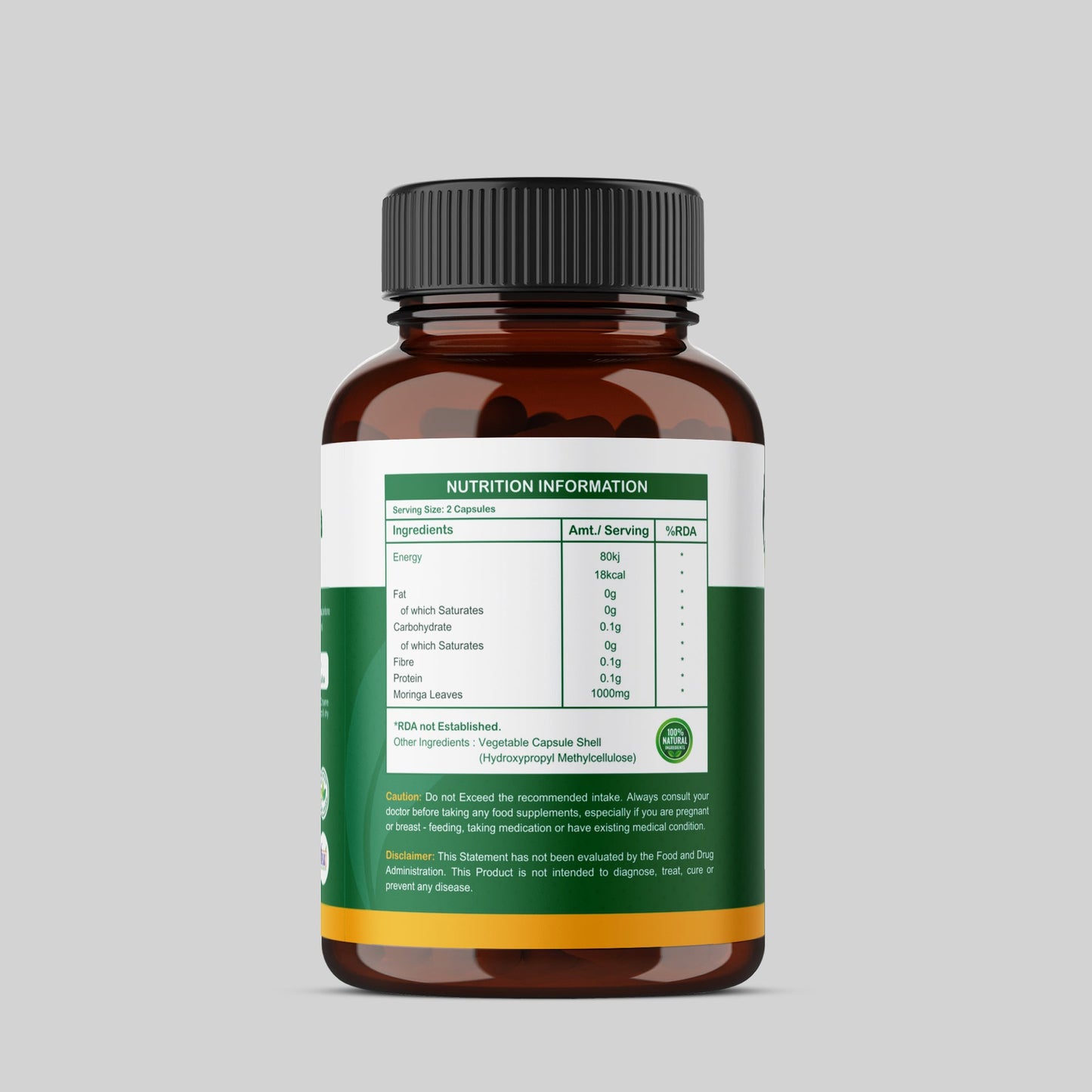 Moringa Capsules – Organic Energy & Immunity Booster