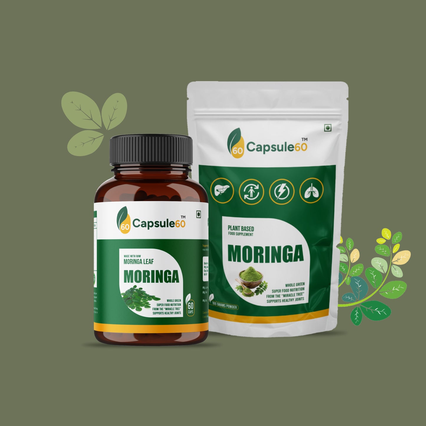 Moringa Capsules + Powder | Daily Nutrition & Immunity Support