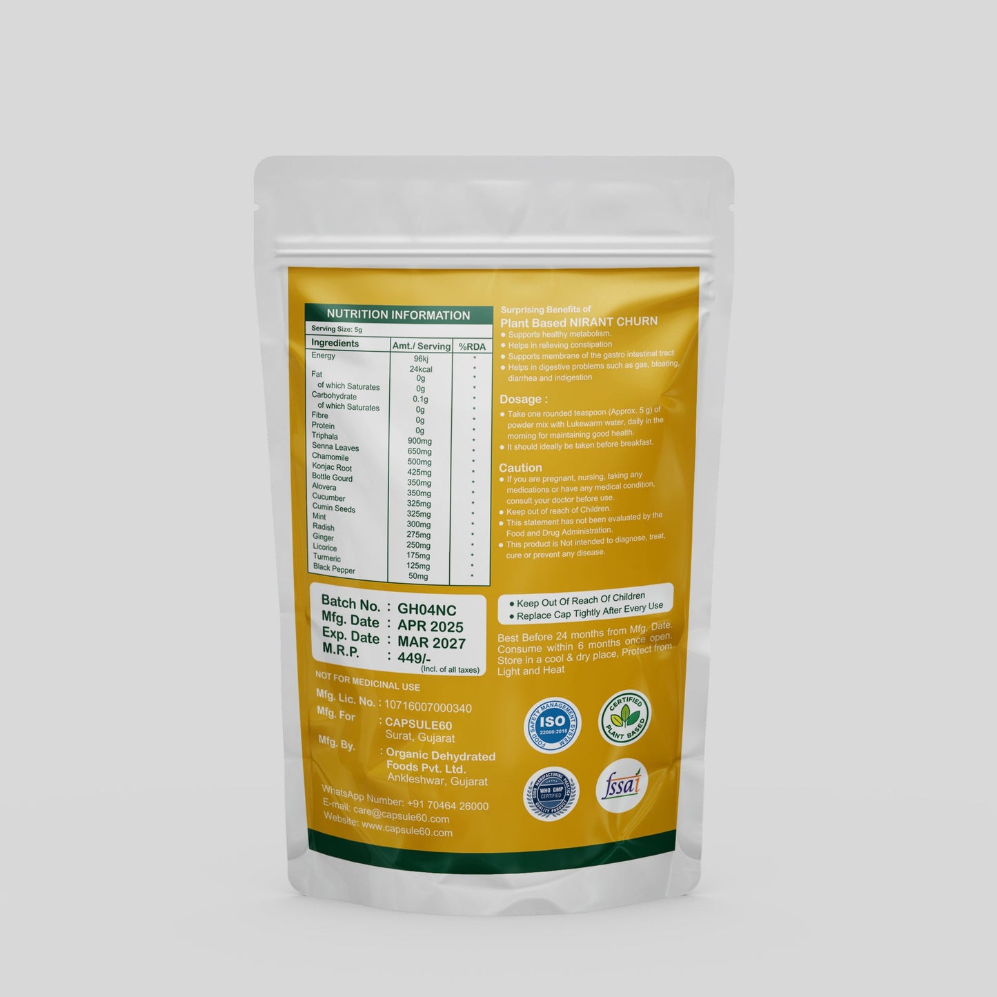 Nirant Churn Powder – Ayurvedic Digestive & Weight Support | 100% Natural