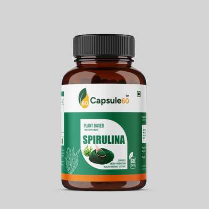 Organic Spirulina Capsules – 100% Vegan Superfood for Energy, Immunity & Detox