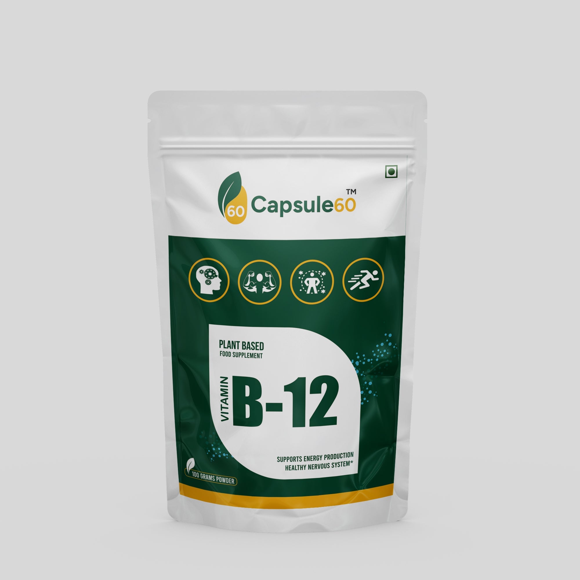 Vitamin B12 Combo – Plant-Based Capsules + Powder for Energy & Immunity