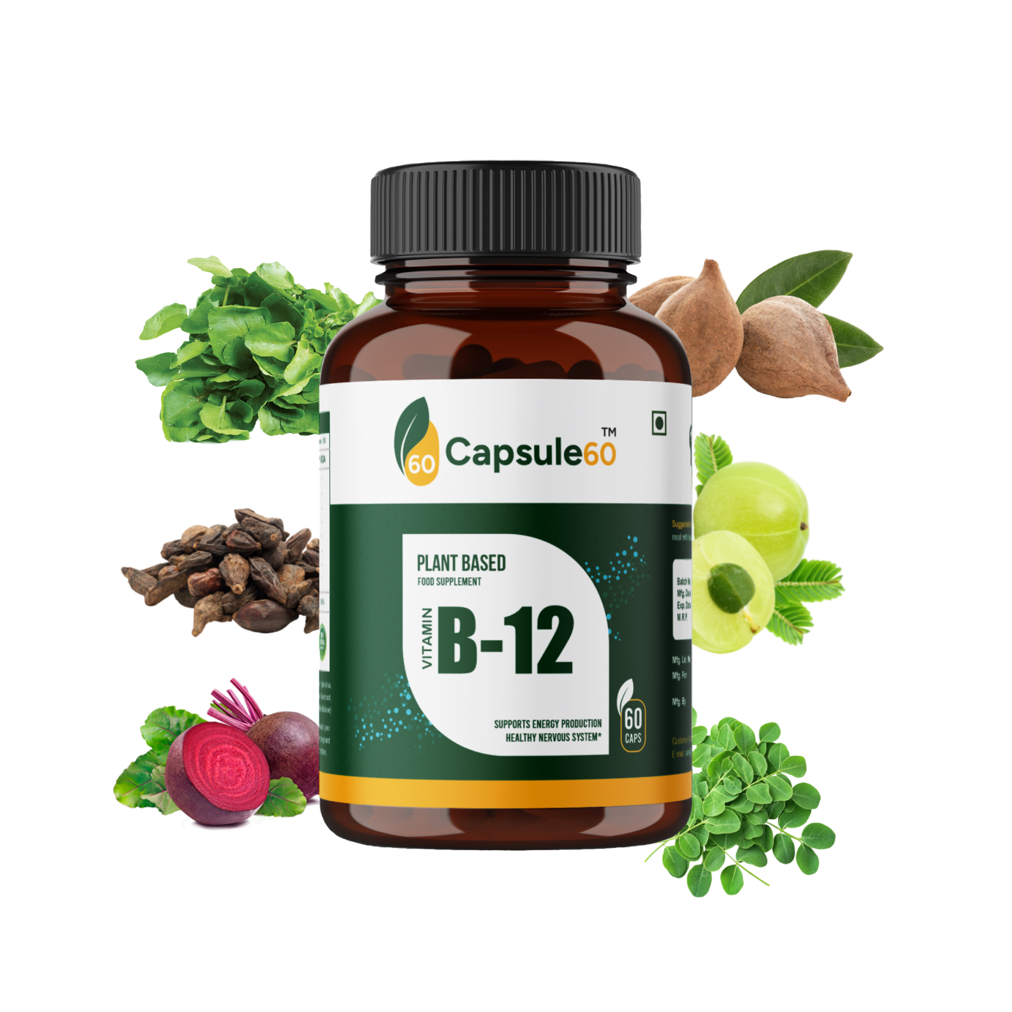 Vitamin B12 Combo – Plant-Based Capsules + Powder for Energy & Immunity